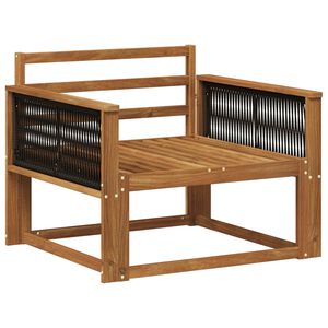 vidaXL Divano centrale per esterno Legno di Acacia Massello Naturale