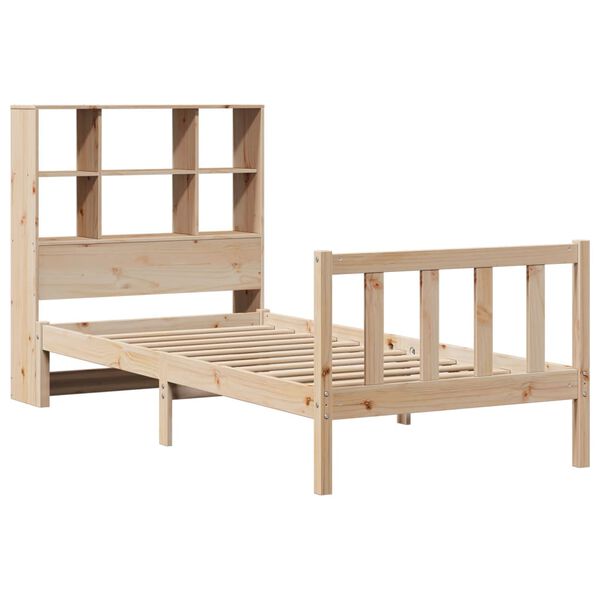 vidaXL Letto Libreria senza Materasso 90x200 cm Legno Massello Pino