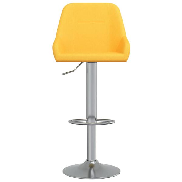 vidaXL Sgabelli da Bar 2 pz Giallo Senape in Tessuto