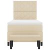 vidaXL Letto a molle con materasso Crema 100 x 200 cm Tessuto