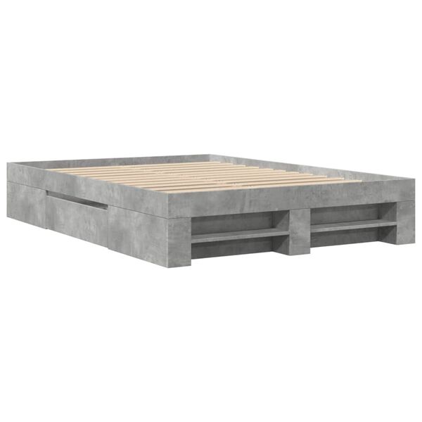 vidaXL Giroletto Grigio Cemento 135x190 cm in Legno Multistrato