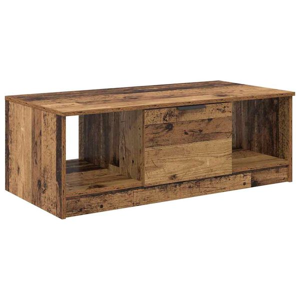 vidaXL Tavolino da salotto con cassetto Legno vecchio 102 x 50 x 36cm