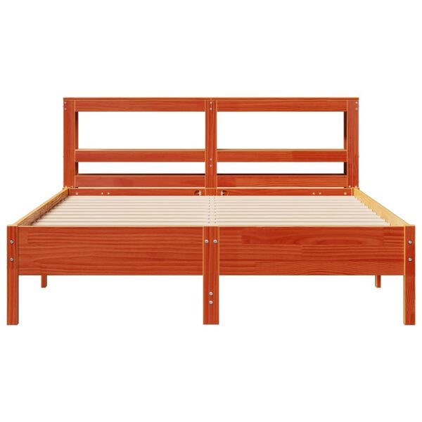vidaXL Letto senza Materasso Marrone Cera 150x200 cm in Legno di Pino