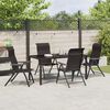 vidaXL Set da Pranzo per Giardino 5 pcs Nero caffè Poly Rattan