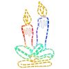 vidaXL Figura Natalizia Candele con 144 LED 70x42 cm