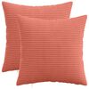 vidaXL Federa 2 pcs HEERLEN Rosso Arancio 50 x 50 cm corduroy