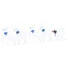 vidaXL Renne LED 5 pz Bianco 43 x 18 x 66 cm Tessuto