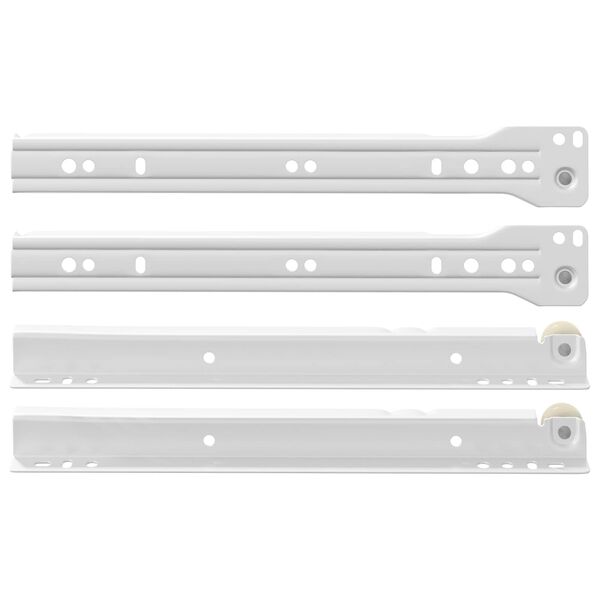 vidaXL Scorrevole per cassetti 12 pcs Bianco 250 mm Acciaio