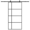 vidaXL Porta Scorrevole con Ferramenta 102,5x205cm Vetro ESG Alluminio