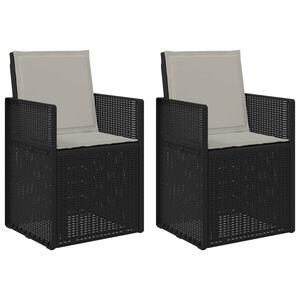 vidaXL Sedie da pranzo da giardino 2 pz Antracite e Grigio chiaro PP
