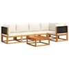 vidaXL Set di divani da giardino 6 pezzi con cuscini in legno di acacia e rattan