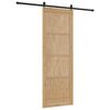 vidaXL Porta scorrevole ORKDAL Marrone 83 x 232 cm Pino massello