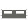 vidaXL Parete con Finestre per Gazebo 6x2 m Antracite
