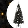 vidaXL Albero di Natale Nero 210 cm PVC