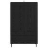 vidaXL Credenza Rovere Nero 69,5 x 31 x 115 cm Legno multistrato