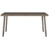 vidaXL Tavolino da Giardino Rettangolare Grigio 80x40x37 cm Polyrattan