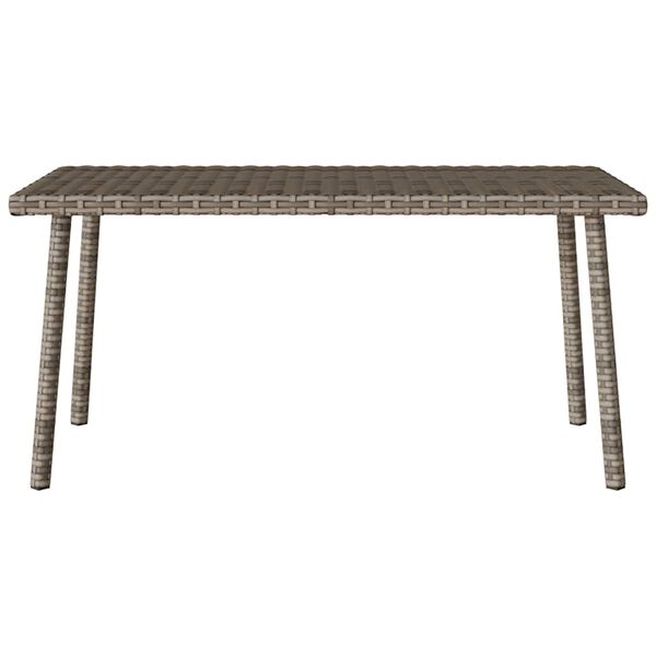 vidaXL Tavolino da Giardino Rettangolare Grigio 80x40x37 cm Polyrattan