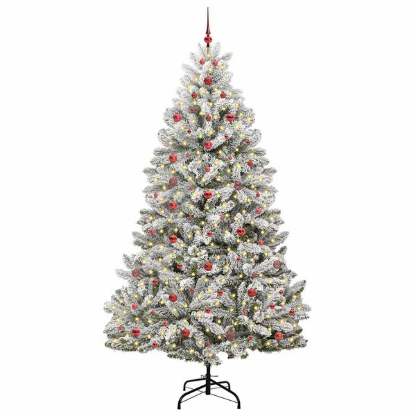 vidaXL Albero di Natale artificiale con 300 LED Verde e Bianco 240 cm