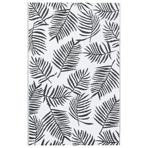 vidaXL Tappeto da Esterni ARAKIL Bianco e Nero 120x180 cm in PP
