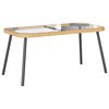 vidaXL Tavolino da salotto Marrone e Nero 90 x 45 x 43 cm polyrattan