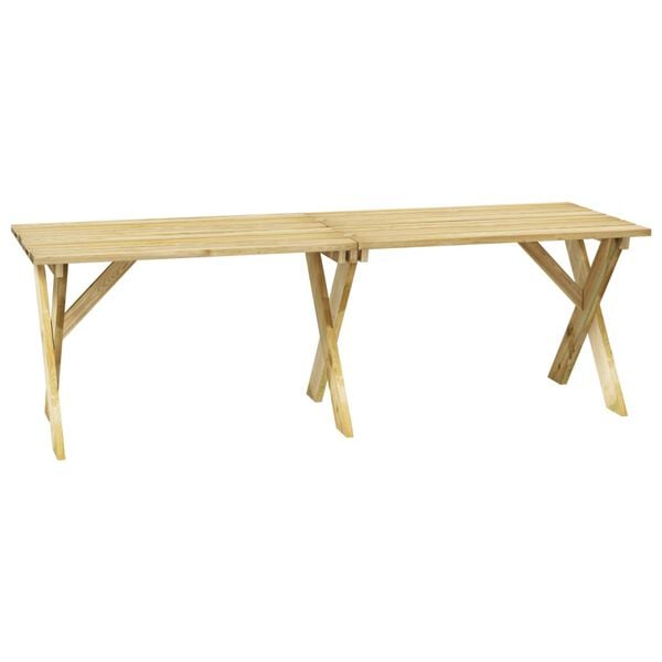 vidaXL Tavolo da Giardino 220x73x70 cm in Legno di Pino Impregnato