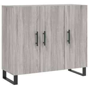 vidaXL Credenza Grigio Sonoma 90x34x80 cm in Legno Multistrato