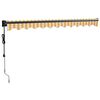 vidaXL Tenda Sole Automatica Retrattile Gialla e Bianca 3,5x2,5 m