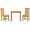 vidaXL Set da pranzo 3 pz Beige Legno di Quercia Massello