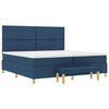vidaXL Letto a molle con materasso Blu 200 x 200 cm Tessuto
