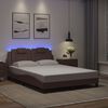 vidaXL Giroletto Viana con LED senza Materasso Marrone 140x190 cm