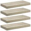 vidaXL Scaffali a Parete 4 pz Rovere 50x23x3,8 cm in MDF