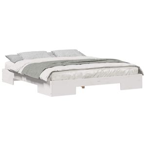 vidaXL Struttura del letto Bianco 200 x 200 cm