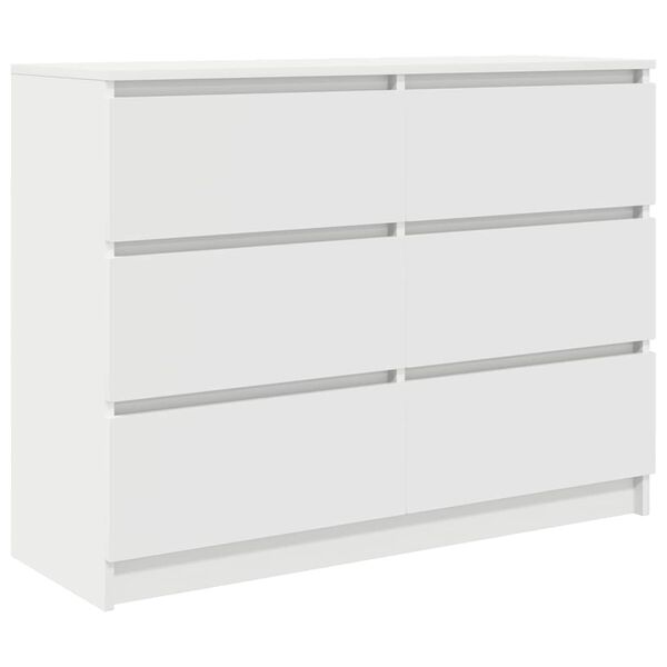 vidaXL Credenza Bianca 100x35x76 cm in Legno Multistrato