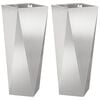 vidaXL Fioriera 2 pcs Argento 30 x 30 x 75 cm Acciaio inossidabile