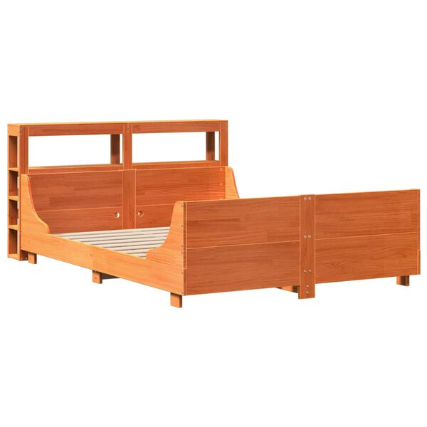 vidaXL Letto senza Materasso Marrone Cera 135x190 cm in Legno di Pino