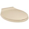 vidaXL Tavoletta WC a Chiusura Ammortizzata Beige Ovale