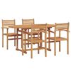 vidaXL Set da Pranzo per Giardino 5 pcs Naturale