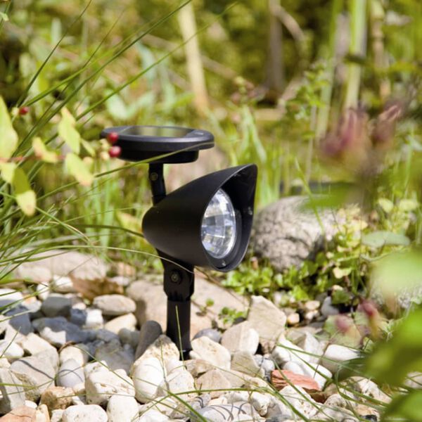 Luxform Luce Solare a LED Faretti Lazise 2 pz Nero 44239