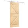 vidaXL Porta scorrevole Naturale e Bianco 85 x 210 cm
