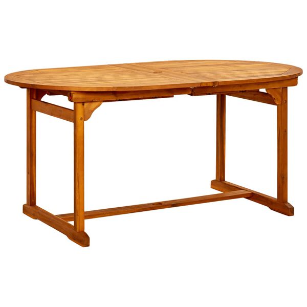 vidaXL Tavolo da Pranzo per Esterni (160-240)x100x75cm Massello Acacia