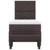 vidaXL Letto a molle con materasso Marrone Scuro 80 x 200 cm Tessuto