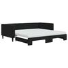 vidaXL Divano Letto Estraibile con Materassi Nero 100x200 cm Velluto