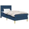 vidaXL Struttura letto con materasso Blu 90 x 190 cm Tessuto