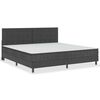 vidaXL Letto a Molle Grigio Scuro in Tessuto 200x200 cm