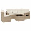 vidaXL Set Divano da Giardino 6 pz con Cuscini Beige in Polyrattan