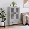vidaXL Credenza Grigio Cemento 69,5x31x115 cm in Legno Multistrato