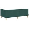 vidaXL Cornice del letto ad angolo Verde Scuro 100 cm x 200 cm Velluto