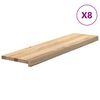 vidaXL Gradini 8 pz 100x30x2 cm in Rovere Massello Non Trattato