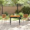 vidaXL Set da Pranzo per Giardino 3 pcs Beige e Marrone
