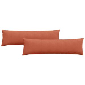 vidaXL Cuscini da Divano 2 pcs Rosso Arancio 145 x 40 cm